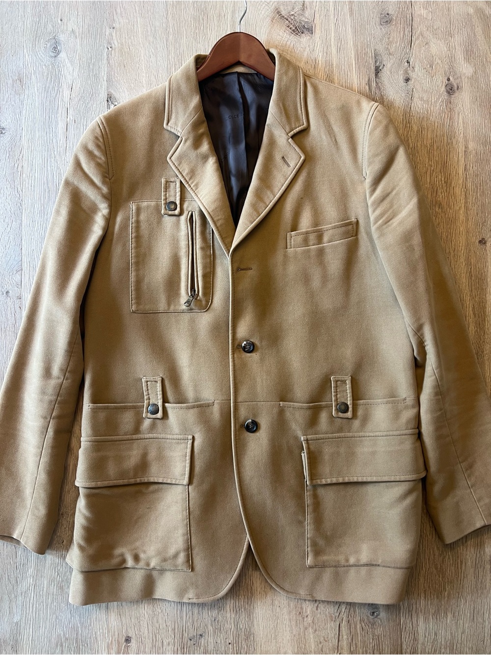 Vintage Dolce & Gabbana Men’s Tan Utility Safari Blazer Approx 42